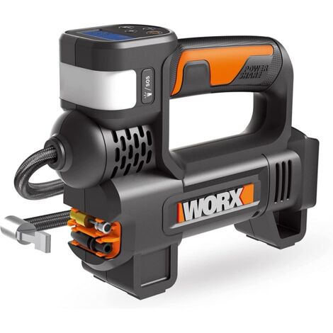 WORX WX092.9 Inflador y Linterna 20V, PowerShare, No Incluye batería ni Cargador, 4 Funciones, luz LED, Boquillas de inflar para balones, Bicicletas y Coches (1/5)