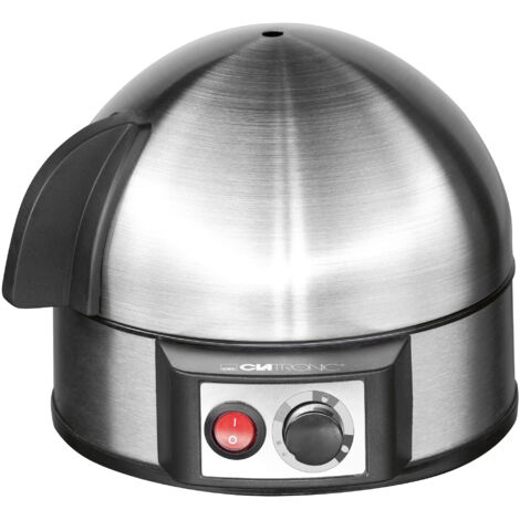 Clatronic EK 3321 7 huevos 400 W Negro, Acero inoxidable