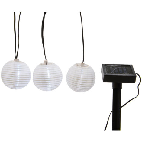 Jardín Lumineo LED cadena farol Solar luces Linternas lámparas 10, acabado blanco, Whitw