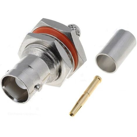 Conector BNC Hembra Chasis CRIMPAR RG59