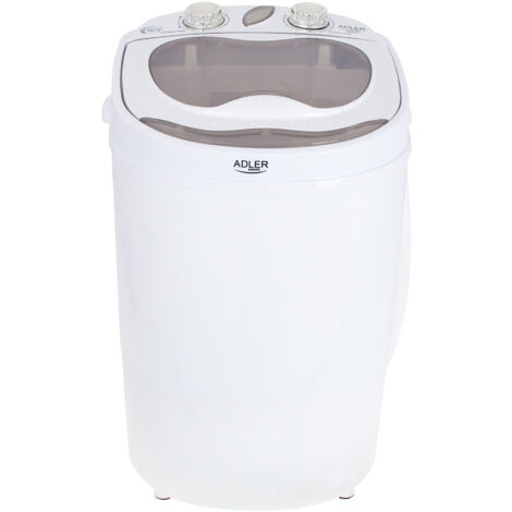 Mini lavadora portátil 3 kg – Centrifugado 1 kg – Programa rápido 15 min – Bajo consumo de agua y energía – Compacta para camping – Adler (1/5)