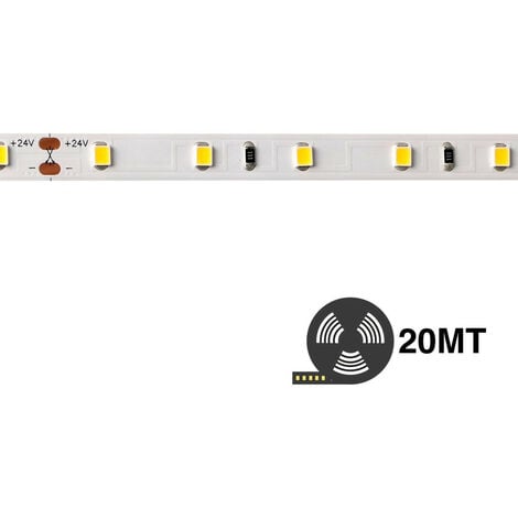 Kit tira LED 7 metros 60 LED 12V 5W por metro con transformador luz blanca