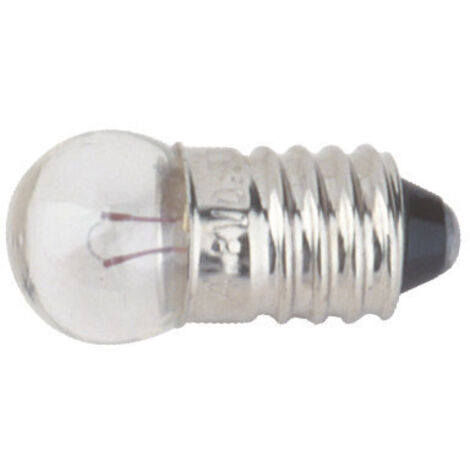 Pack de 100 uds Bombillas de filamento rosca E10 4.8 V 0.3 A Electro DH. 12.352/4.8/0.3 8430552066216