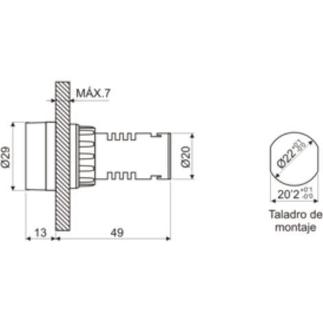Piloto intermitente de destellos + señalizador zumbador (buzzer) de Electro Dh 12.774/24 8430552101641 (1/2)