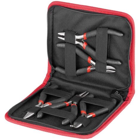 Fixpoint WZ Z - Estuche de tenazas (5 unidades, mango con aislamiento en PVC), color azul (1/5)