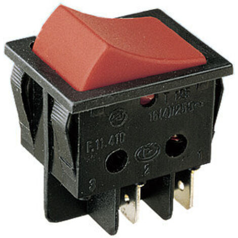 Interruptor bipolar Tipo conmutador luminoso Electro DH Color Negro y Rojo 11.405.CL/NR 8430552016556 (1/2)