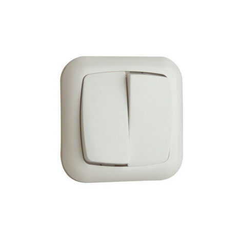 Doble interruptor empotrable 6 A/250 V Electro Dh 36.530/DC, color blanco, 8430552083985