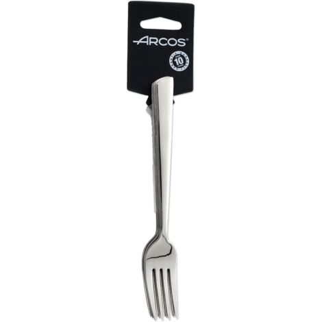 Juego de Tenedores de Postre Arcos Toscana  574500 monoblock de una pieza de acero inoxidable 18/10, de 3 piezas y hoja  de 18 cm en display