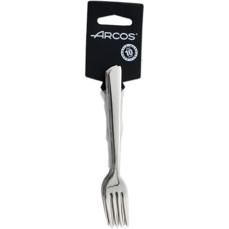 Juego de Tenedores de almuerzo Arcos Toscana 574300 monoblock de una pieza de acero inoxidable 18/10, de 6 piezas y hoja de 14 cm en display