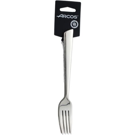 Juego de Tenedor de Mesa Arcos Toscana 574700 monoblock de una pieza de acero inoxidable 18/10, de 3 piezas y hoja de 20 cm en display