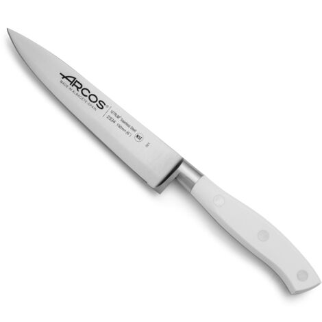 Cuchillo cocinero Arcos Riviera Blanc 233424 de Acero Nitrum, con Mango de Polioximetileno y hoja de 15 cm en estuche (1/5)