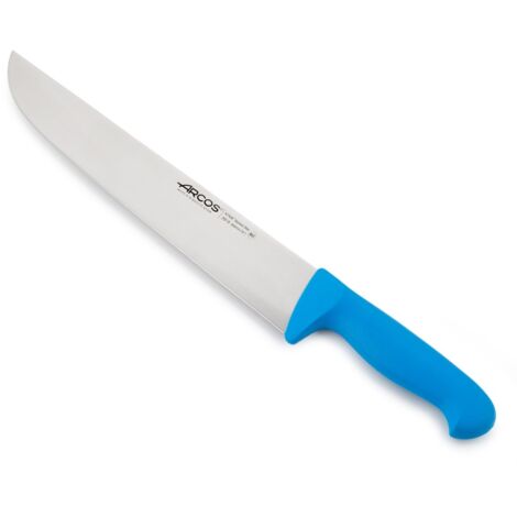 Cuchillo de carnicero Arcos Colour - Prof 291923 de acero inoxidable Nitrum y mango ergonómico de Polipropileno de color azúl y hoja de 30 cm, funda display (1/5)