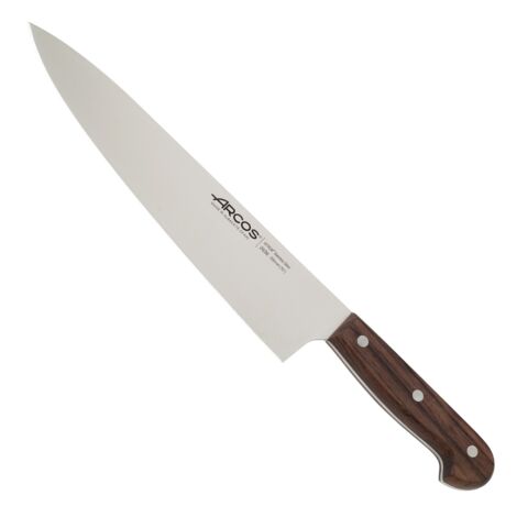 Cuchillo  de cocinero Arcos Palisandro  263600 de acero inoxidable Nitrum y mango de madera de Palisandro con hoja de 25 cm, y Funda Hoja