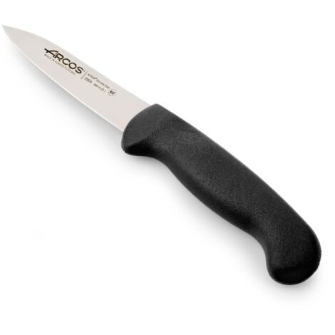 Cuchillo Mondador Arcos Colour - Prof  290025  de acero inoxidable Nitrum y mango ergonómico de Polipropileno de color negro y hoja de 8 cm, funda display (1/5)