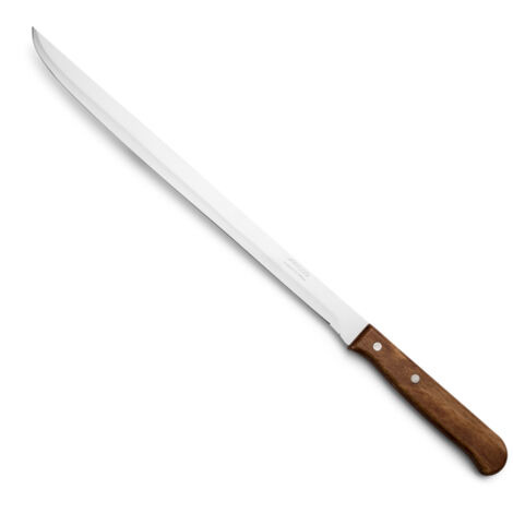 Cuchillo Jamonero Arcos Latina 101300 de acero inoxidable Nitrum y mango de madera comprimida con hoja de 25 cm en caja