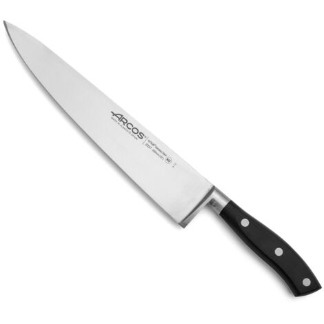 Cuchillo cocinero Arcos Riviera 233700 de Acero Nitrum, con Mango de Polioximetileno  y 25 cm de Hoja en estuche