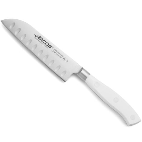 Cuchillo Santoku Arcos Riviera Blanc 233224 de Acero Nitrum, con Mango de Polioximetileno y hoja de 14 cm en estuche (1/5)