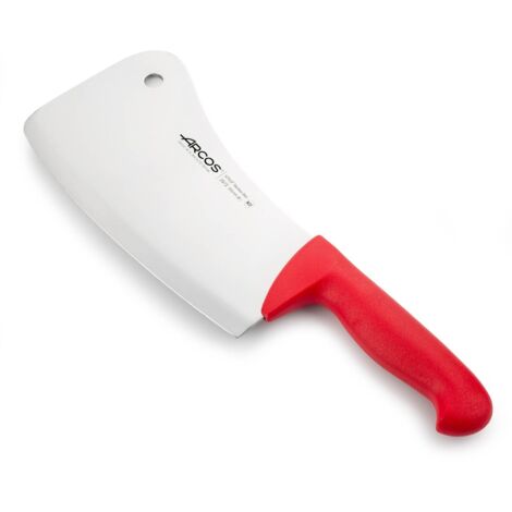 Macheta Arcos Colour - Prof  297222  de acero inoxidable Nitrum y mango ergonómico de Polipropileno de color rojo y hoja de 20 cm, y 4 mm de espesor en estuche