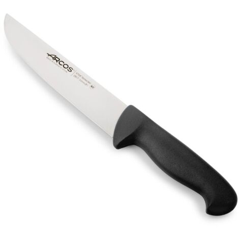 Cuchillo de carnicero Arcos Colour - Prof 291725 de acero inoxidable Nitrum y mango ergonómico de Polipropileno de color negro y hoja de 21 cm, funda display (1/5)