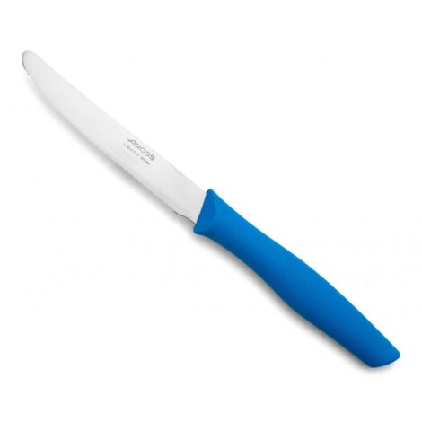 Cuchillo de Mesa Arcos Nova 188823 de acero inoxidable Nitrum y mango de Polipropileno, de color azul hoja de 11 cm con funda y caja expositora (1/5)