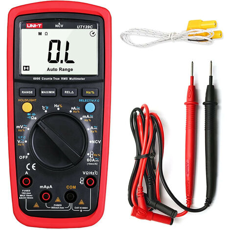 Multimetro Digital Ut139c Iluminado Lcd 6000 True Rms Ut139c (1/5)