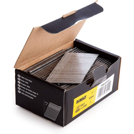 Dewalt DNBA1638GZ DNBA1638GZ-Caja Clavos de 38mm para clavadora sin Cable 18V, 0 W, 0 V, Plata, DNBA1638GZ-38mm (2500)