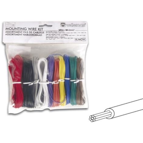 Velleman - Cable de cableado K/MOW 1 x 0,20 mm², Multicolor
