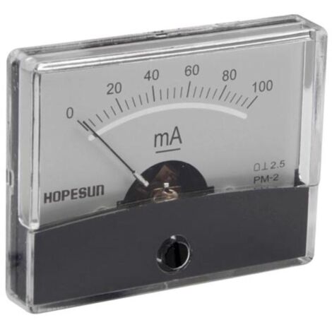 Velleman AIM60100 - Medidor de Corriente analógica de Corriente Continua de 100 mAh, Multicolor, 60 mm x 47 mm (1/3)