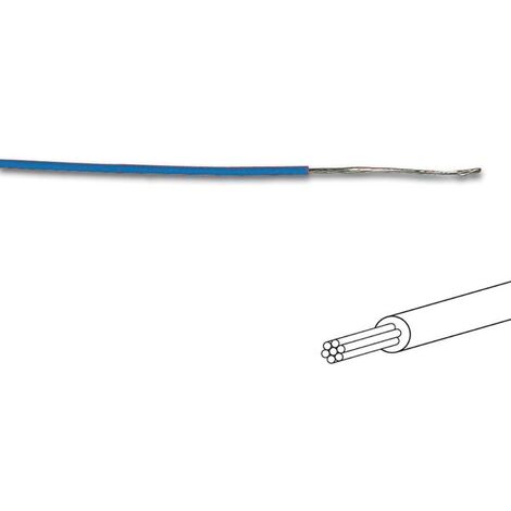 HILO DE CABLEADO - ø 1.4 mm - 0.2 mm² - MULTIFILAR - COLOR AZUL