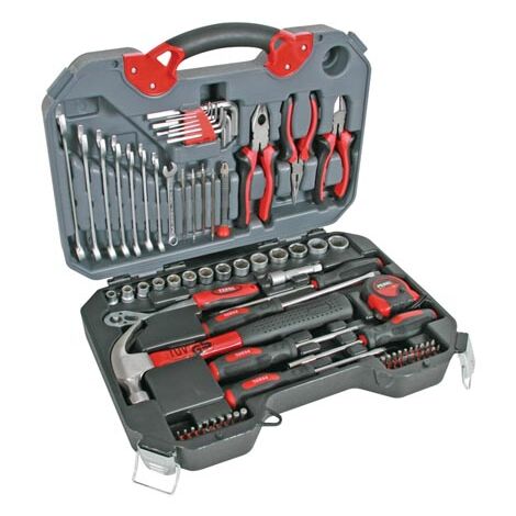 Toolland Juego de herramientas en cromo vanadio, 78 piezas, adecuado para aficionados al bricolaje y profesionales, incluye instrumentos de precisión y un robusto maletín de almacenamiento