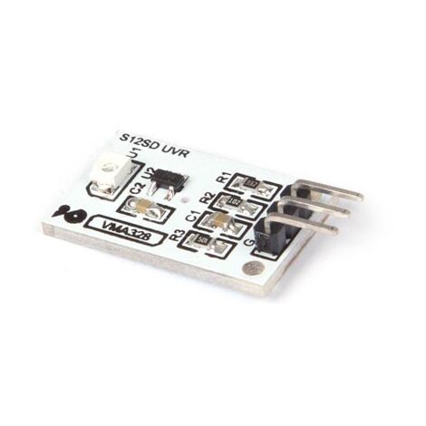 Whadda Sensor de luz UV, UVA-S12SD, 3.3-5.5 VDC, 0-10 UV, blanco (1/3)