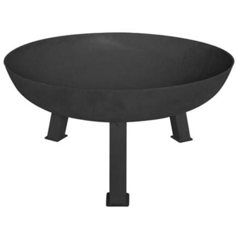Perel Brasero, 3 pies sólidos, Redondos, 37 x Ø 75 cm, Hierro Fundido, Negro