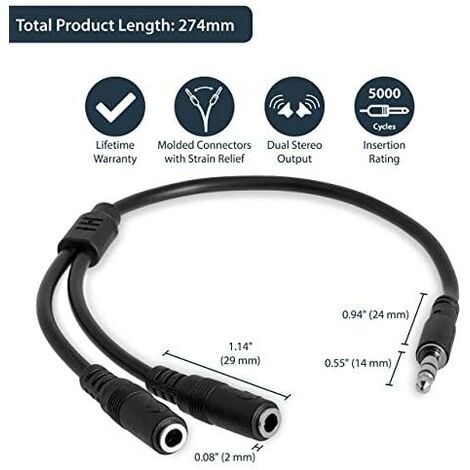 StarTech.com - Cable de 1m de Extensión Alargador de Auriculares