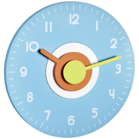 TFA Dostmann Orologio Da Parete Analogico Silenzioso - 30.3056.06 - Vetro E Plastica, Colore Blu Petrolio 30x30cm