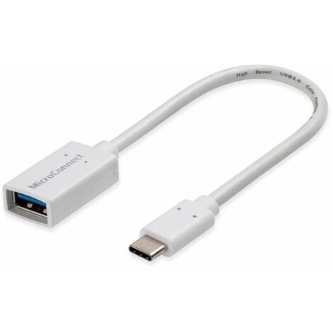 Nanocable Enchufe USB/USB C Blanco