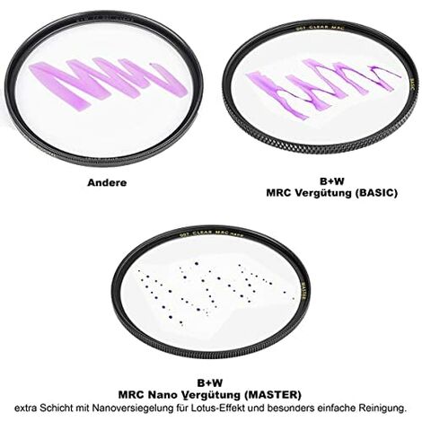 Filtro Protector Transparente B+W Master Clear 77 Mm - Sin Efecto, Protección Pura Para Lentes