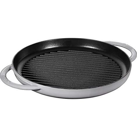 Staub 40511/782 0 - Parrilla redonda de hierro fundido, 30 cm, color gris (1/5)