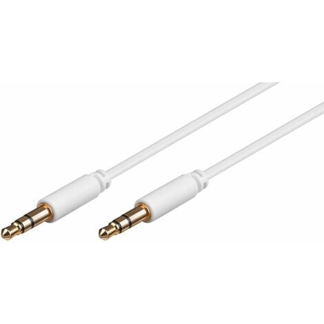 Cable adaptador USB hembra a jack 3.5mm AUX macho 0.20 M Blanco