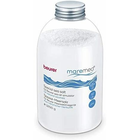 Beurer Sal marina especial 1250 g para usar con el dispositivo de clima marino maremed MK 500, más de 65 oligoelementos, incluye vaso medidor para una mejor dosificación (1/5)