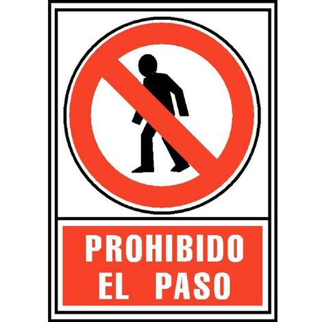 Señal prohibido el paso 210x297mm pvc rojo archivo2000 6174-05 rj