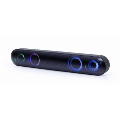 BARRA DE SONIDO GEMBIRDBLUETOOTH CON EFECTO DE LUZ LED NEGRA (1/3)