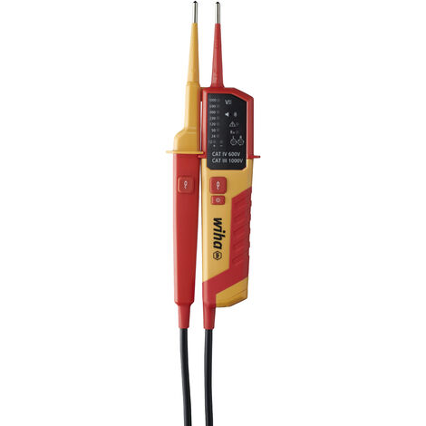 Wiha Comprobador de tensión y paso 12 - 1000 V CA, CAT IV incl. 2 pilas AAA (45216)