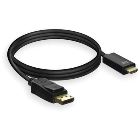 ACT AC7550 adaptador de cable de vídeo 1,8 m DisplayPort HDMI tipo A (Estándar) Negro (1/2)