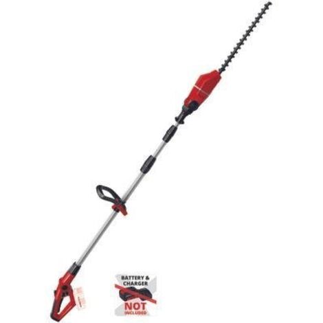 Einhell Cortasetos telescópico a batería GE-HH 18/45 Li T Solo (empuñadura con 4 y cabezal con 7 posiciones, empuñadura extra, engranaje de metal, arnés, bolsa, sin batería)