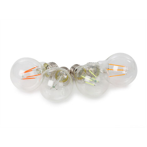 HQ-Power Bombilla LED, vidrio transparente, E27, 4 piezas (1/5)