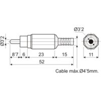 Conjunto 2 conectores Hembra coaxial RCA Electro DH. Colores Negro y Rojo 10.589/N+R/BT 8430552099733