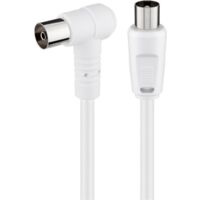 goobay BKWG 0250 - Cable de conexión para antena (2,5 m, 2,50), color blanco