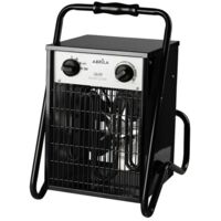 Termoventilador industrial simeon 3000w negro 2potencias ip24 termost.reg.44x32x30 cm