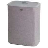Cesta para la Separación de la Colada Joseph Joseph Tota, para Organizar la Ropa, 90 Litros, Material Duradero, Asas Ergonómicas, Diseño Moderno en Gris, Fácil de Limpiar.