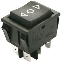 Interruptor Basculante Bipolar - Con 3 Posiciones - I 0 II - 16A - 250V -  Color Negro